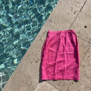 Stunning Vintage Pink Pencil Skirt by Thierry Mugler